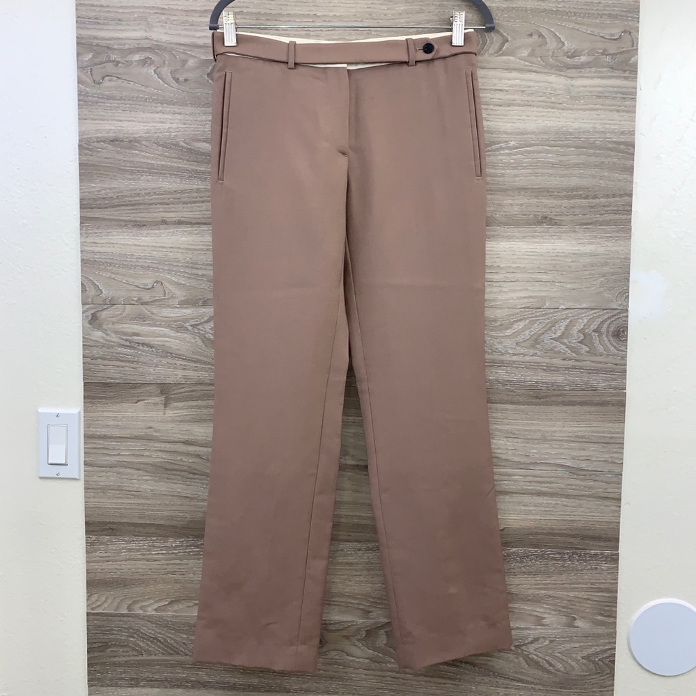 Prada tan beige straight leg pants trousers slacks